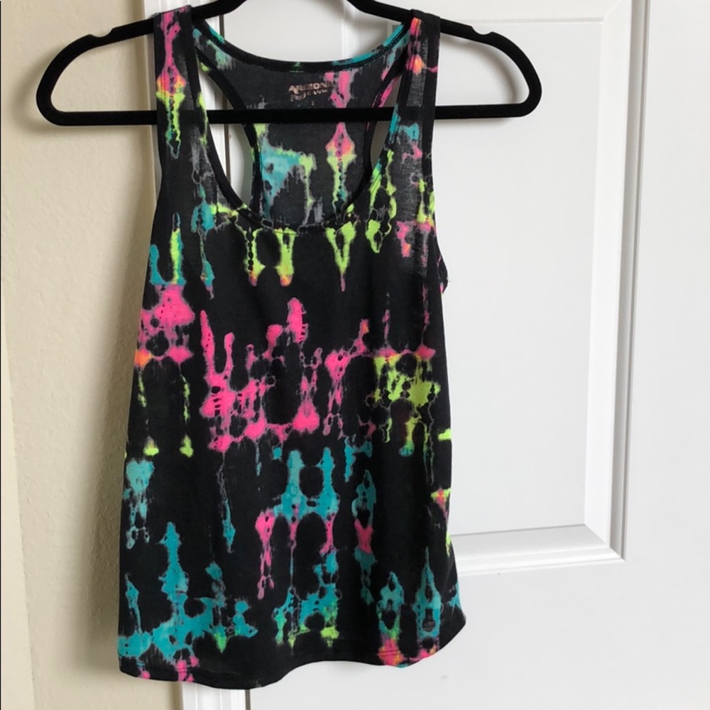 Tie dye racer back tank top